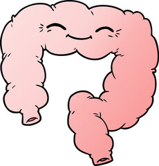 cartoon happy colon