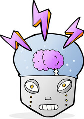 cartoon clever robot