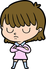 cartoon woman