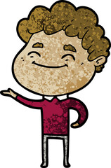 cartoon friendly man