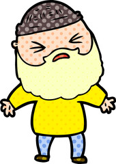 Obraz premium cartoon man with beard