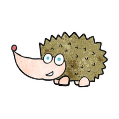 freehand textured cartoon hedgehog