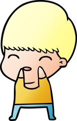 Fototapeta premium happy cartoon boy