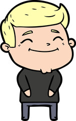 happy cartoon man