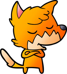friendly cartoon fox
