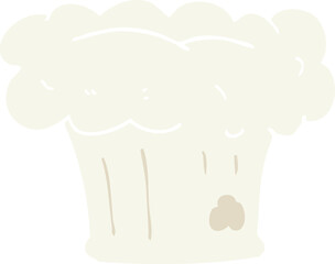 flat color illustration of bakers hat