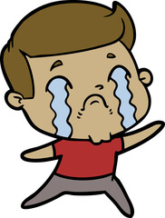 cartoon man crying