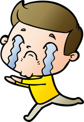 cartoon man crying