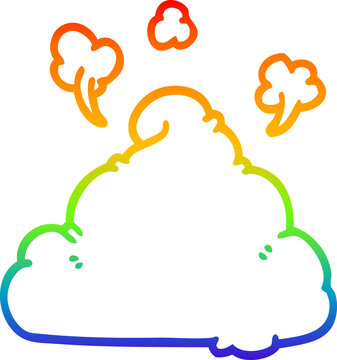 recommend clip art: rainbow gradient line drawing of a cartoon poop