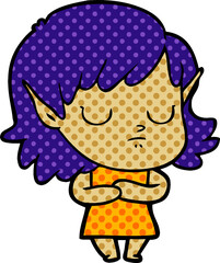 cartoon elf girl