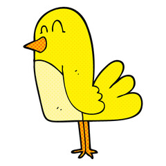 freehand drawn cartoon bird