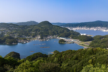 Fototapeta na wymiar 長崎県　佐世保の展海望展望台からの眺め