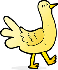 cartoon walking bird