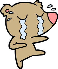 cartoon crying bear