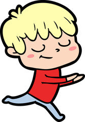 cartoon happy boy