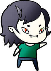 cartoon friendly vampire girl