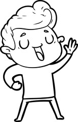 happy cartoon man