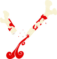 Naklejka premium gross broken bone cartoon