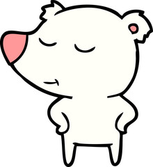 happy polar bear cartoon