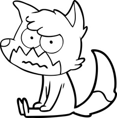 cartoon annoyed fox