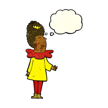 recommend clip art: cartoon queen with thought bubble