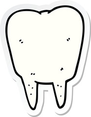 sticker of a cartoon tooth