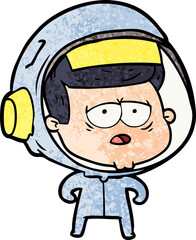 cartoon tired astronaut © lineartestpilot