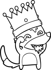 cartoon hungry wolf