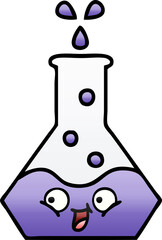 gradient shaded cartoon of a science beaker
