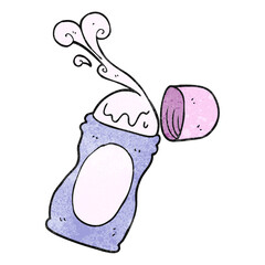 freehand drawn texture cartoon roll on deodorant
