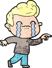 cartoon man crying