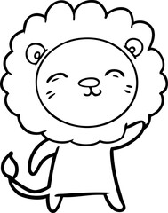 Naklejka premium cartoon lion