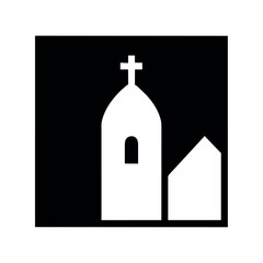 catholic religion church silhouette design