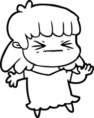 cartoon angry girl
