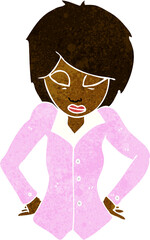 cartoon woman with hands on hips