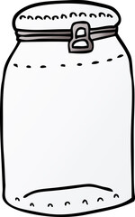cartoon doodle glass jar