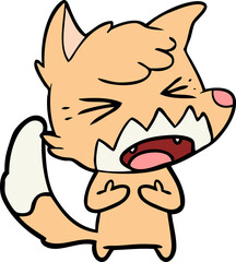 angry cartoon fox