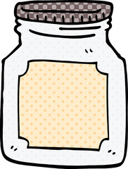 cartoon doodle storage jar