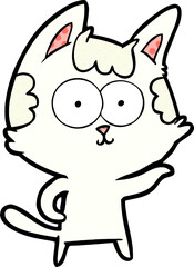 happy cartoon cat