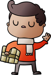 Fototapeta premium cartoon aloof man