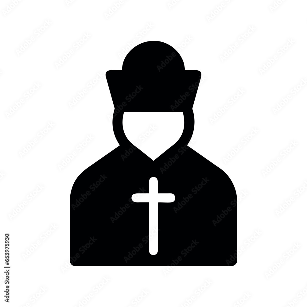 Poster catholic religion priest silhouette