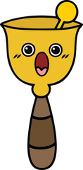 cute cartoon of a school bell