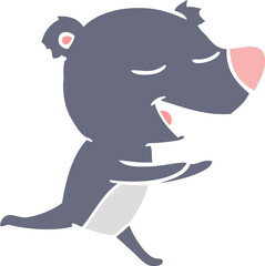 flat color style cartoon bear