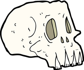 cartoon spooky skull
