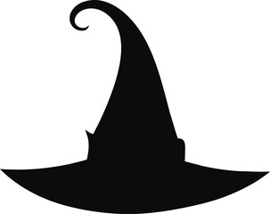 Halloween old black hat isolation on white background