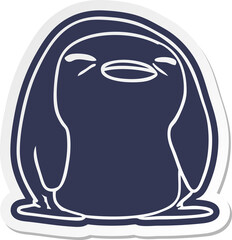 cartoon sticker kawaii of a cute penguin