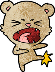 angry cartoon bear