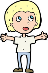 cartoon happy person