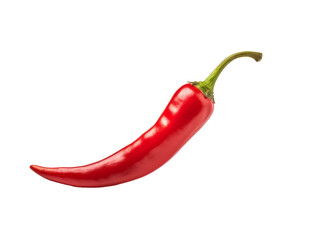 Red hot chili pepper isolated on transparent background