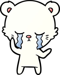 sad little polar bear cartoon
